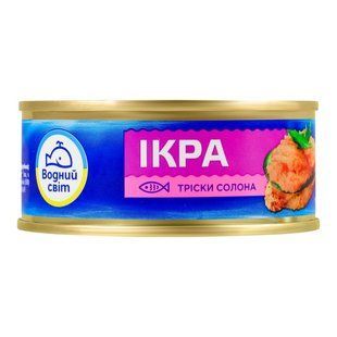 Ікра тріски солона Водний світ, 100 г