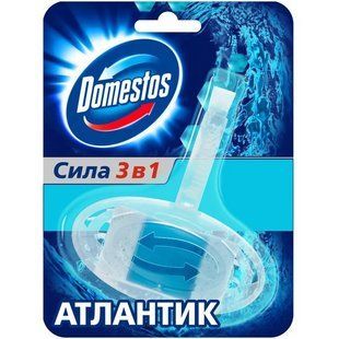 Блок для очищення унітазу Атлантік Сила 3в1 Domestos, 1 шт/уп.