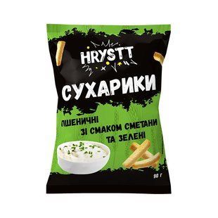 Сухарики зі смаком сметана/зелень Hrystt, 90 г