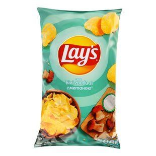 Чіпси зі смаком білих грибів у сметані Lay's, 120 г