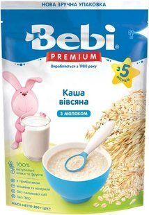Каша молочна для дітей від 5 міс Вівсяна Premium Bebi, 200 г