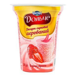Десерт 3.4% Полуниця з вершками Дольче, 200 г
