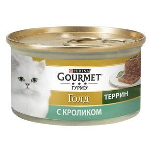 Корм для котів З кроликом ж/б Gold Gourmet, 85 г