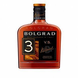 Бренді 40% виноградний витриманий 3 роки VS Bolgrad пл 0.25 л