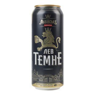 Пиво темне Лев Темне з/б Львівське, 0.48 л