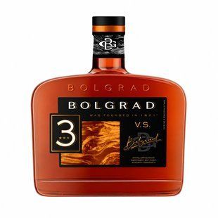 Бренді 40% виноградний витриманий 3 роки VS Bolgrad пл 0.5 л