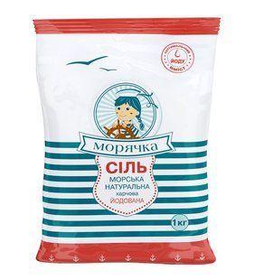 Сіль морська йодована Морячка, 1 кг
