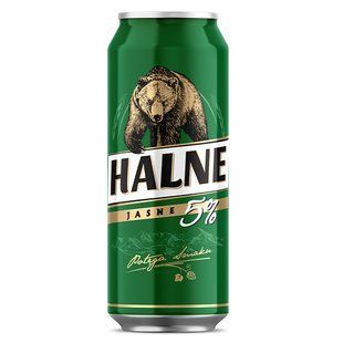 Пиво світле міцне Mocne з/б Halne, 0.5 л