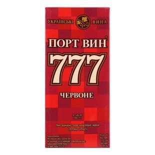 Вино червоне зі смаком вишні 777 Порт Він, 1 л