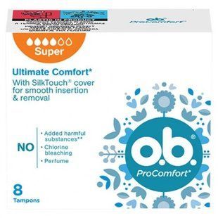 Тампони гігієнічні Pro Comfort Super O.b., 8 шт/уп.