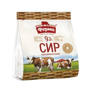 Сир кисломолочний 9% Ферма, 350 г