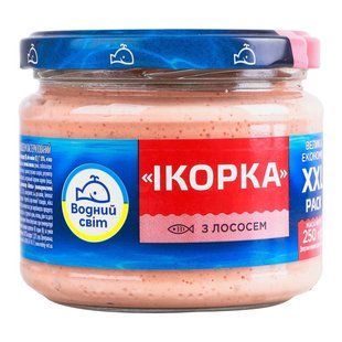 Продукт з ікрою океанічної риби та лососем Ікорка Водний світ, 250 г
