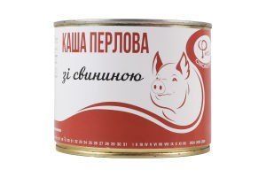 Каша Перлова зі свининою ж/б ФС, 525 г