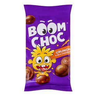 Драже Crunch кульки з какао у молочному шоколаді Boom Choc м/у 30г