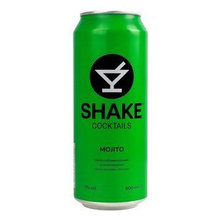 Слабоалкогольний напій газований Mojito Cocktails з/б Shake, 0.5 л